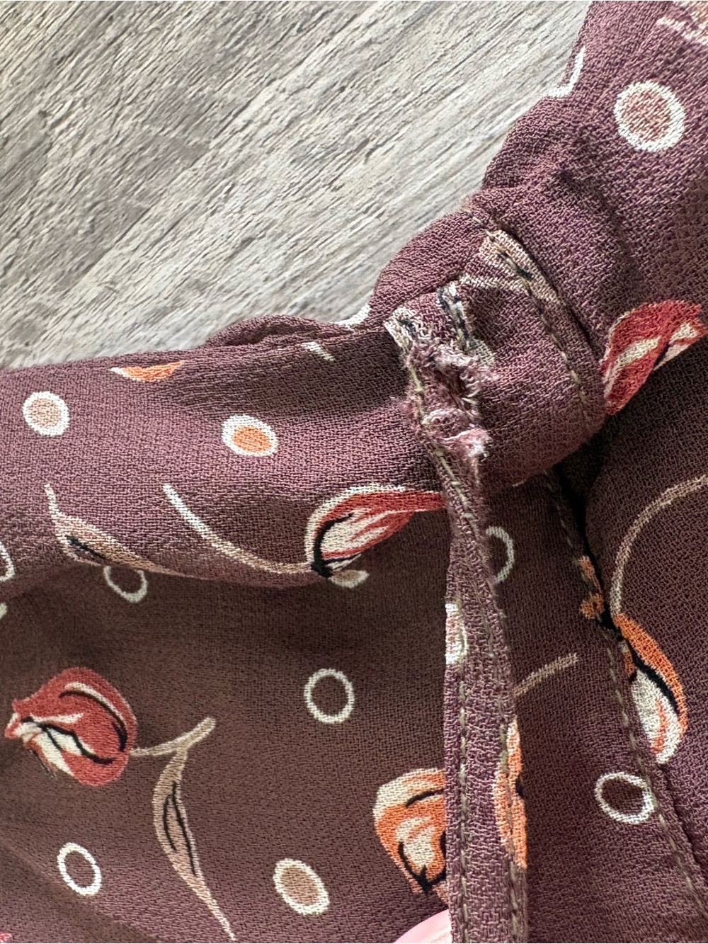 April Cornell Vintage Cottagecore Brown Floral Sleeveless Midi Dress Medium - Picture 7 of 9